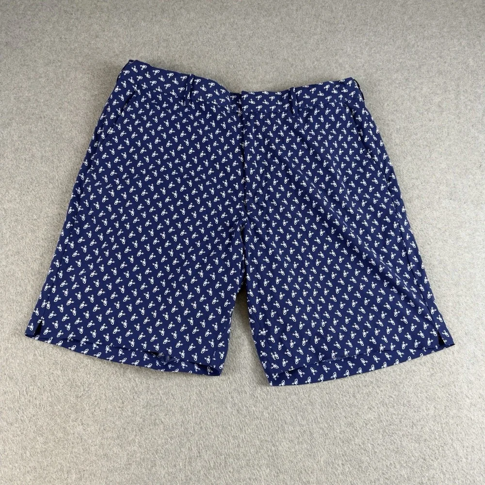 Polo Golf Ralph Lauren Scorpion Print Packable Stretch Golf Shorts Blue 34